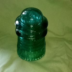Antique Hemingray no. 9 aqua Pole insulator